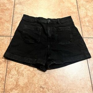 Madewell Black Denim Shorts
